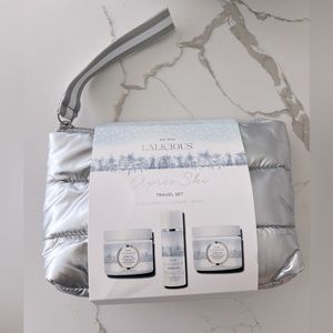 LALICIOUS Apres Ski Set Silver Puffer Clutch $45 Anthropologie Nordstrom